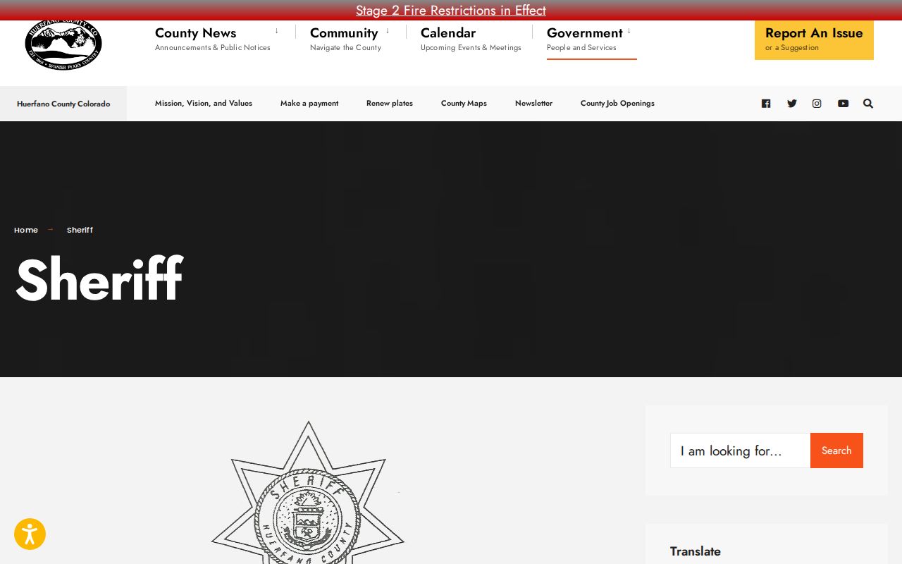 Huerfano County Jail release records sheriff source